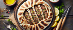 Arayes Pan pita relleno de carne