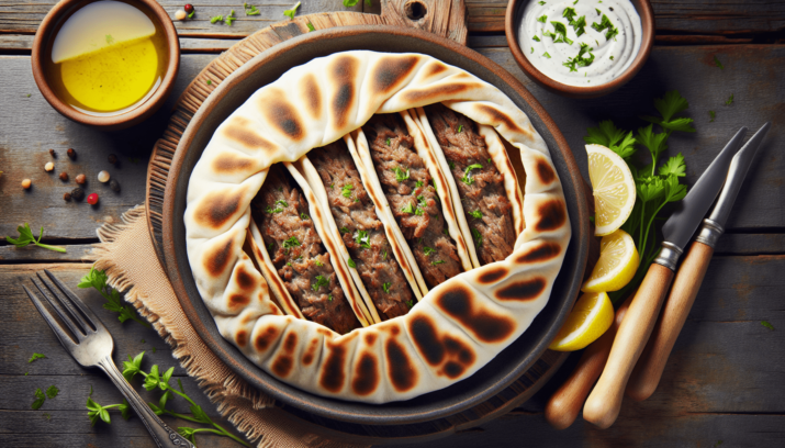 Arayes Pan pita relleno de carne