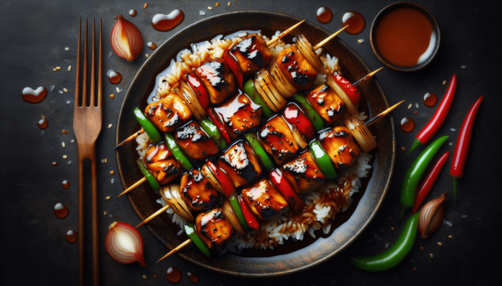 Descubre cómo preparar BROCHETAS DE POLLO TERIYAKI: una receta saludable y sabrosa 1 Brochetas de Pollo Teriyaki