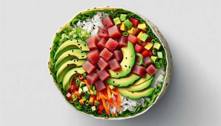 Delicioso burrito de AHI POKE: una receta saludable y sabrosa que debes probar 3 Burrito de Ahi Poke