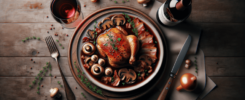 Receta fácil de COQ AU VIN (POLLO AL VINO): disfruta de un plato exquisito y nutritivo 2 COQ AU VIN (POLLO AL VINO)