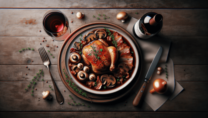 Receta fácil de COQ AU VIN (POLLO AL VINO): disfruta de un plato exquisito y nutritivo 6 COQ AU VIN (POLLO AL VINO)