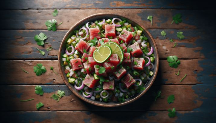 Receta Auténtica de CEVICHE DE ATÚN. Paso a Paso para un Sabor Inolvidable 5 Ceviche de Atun