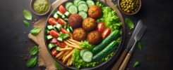 Falafel con verduras