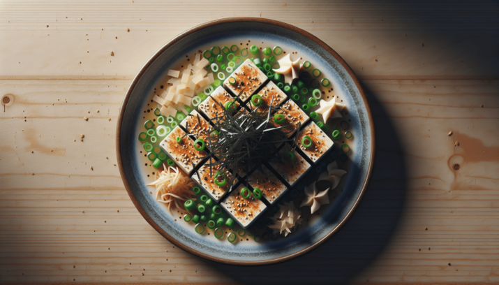 Hiyayakko tofu frio con condimentos 7n14bqfrqumftdhl3agj9667im26o43396