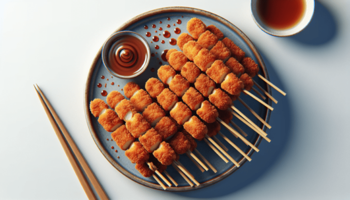 Descubre la auténtica experiencia japonesa con los deliciosos KUSHIKATSU: pinchos empanizados y fritos 8 Kushikatsu (pinchos empanizados y fritos)