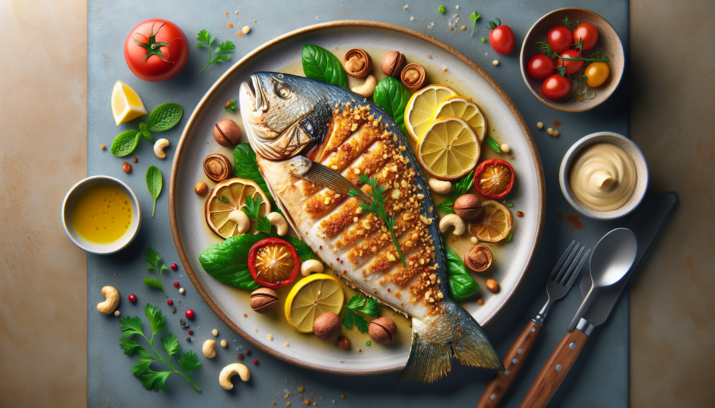 Mahi Mahi con Costra de Nuez de Macadamia