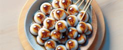 Mitarashi Dango (bolas de arroz mochi con salsa dulce)