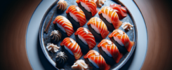 Descubre todo sobre el delicioso arte de preparar NIGIRI-ZUSHI: entrevista con un experto 2 Nigiri-zushi (bolas de arroz cubiertas con pescado)
