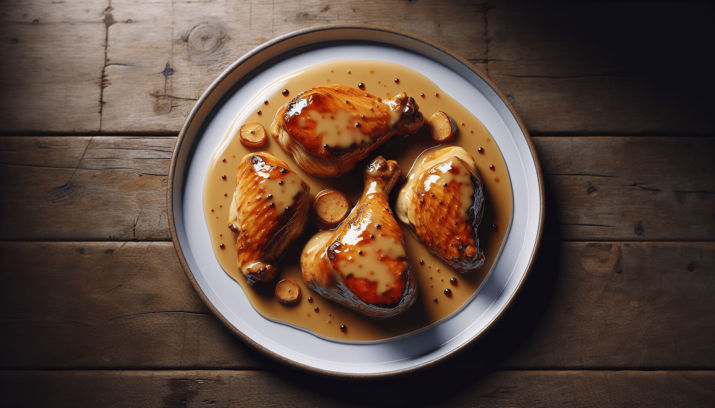 POULET À LA CRÈME DE CALVADOS (POLLO A LA CREMA DE CALVADOS)