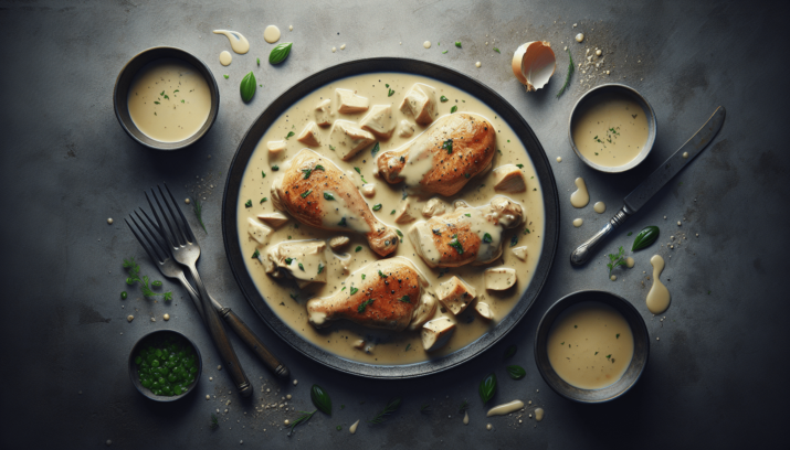 POULET À LA CRÈME DE CIDRE (POLLO A LA CREMA DE SIDRA)