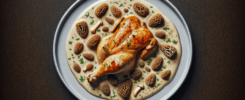 Receta deliciosa y saludable: cómo preparar POULET À LA CRÈME DE MORILLES (POLLO A LA CREMA DE MORILLAS) paso a paso 2 POULET À LA CRÈME DE MORILLES (POLLO A LA CREMA DE MORILLAS)