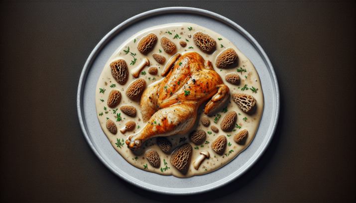 POULET À LA CRÈME DE MORILLES (POLLO A LA CREMA DE MORILLAS)