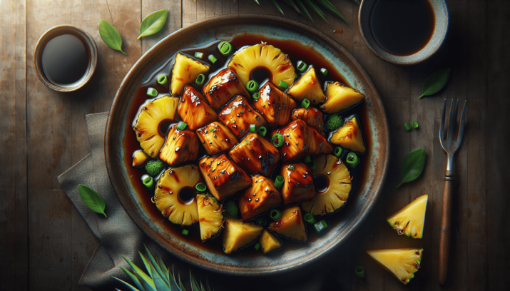 Deléitate con esta receta de POLLO TERIYAKI CON PIÑA saludable y sabrosa 6 Pollo Teriyaki con Pina