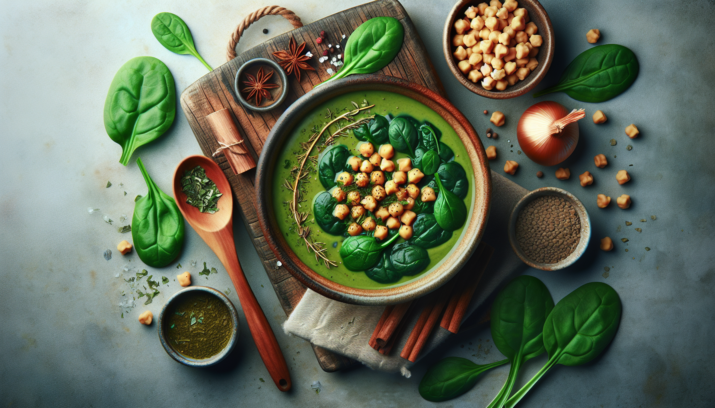 Sopa de espinacas y garbanzos