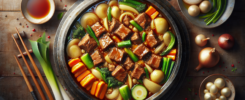 Sukiyaki guiso de carne y verduras en salsa dulce 7k4bcwsa477ebr1otmw6e0or0kv99bzduy