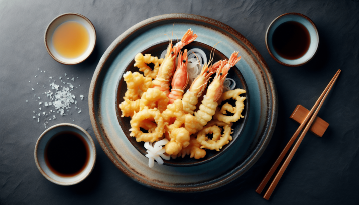 Deléitate con nuestra receta de TEMPURA DE MARISCOS: ¡crujientes y exquisitos! 1 Tempura de mariscos